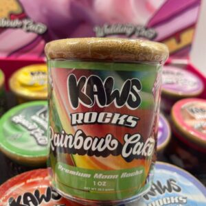 Kaws Moonrock-Rainbow Cake